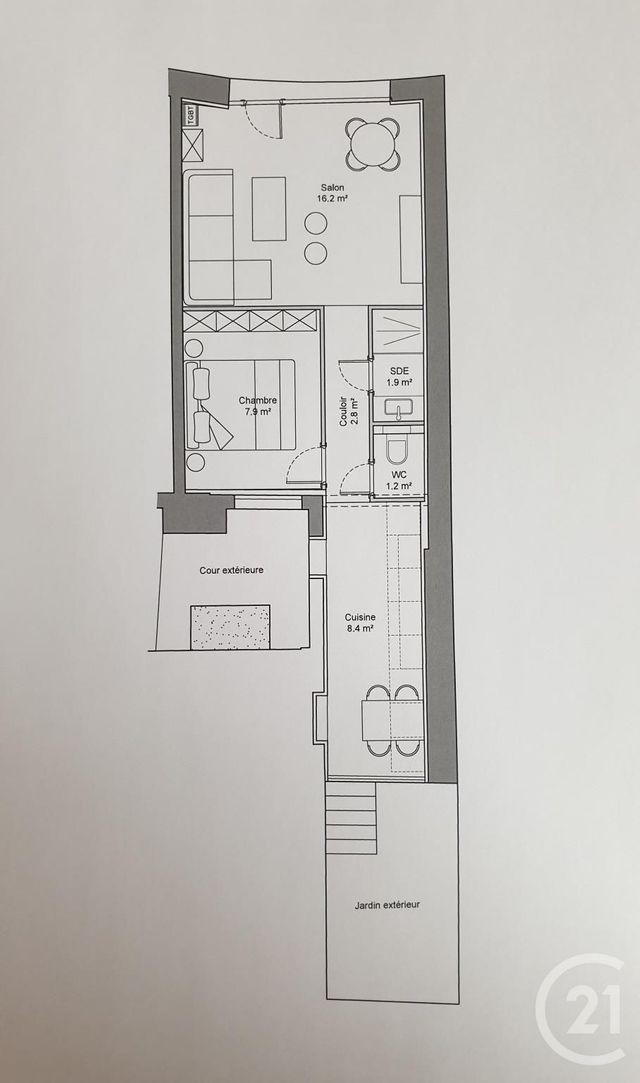 Afficher la photo en grand Appartement F2 à vendre - 2 pièces - 35.6 m2 - CANNES - 06 - PROVENCE-ALPES-COTE-D-AZUR - Century 21 Immobilier Service