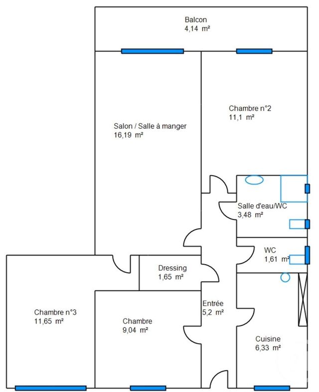 Appartement T4 à louer - 4 pièces - 66.25 m2 - CANNES - 06 - PROVENCE-ALPES-COTE-D-AZUR - Century 21 Immobilier Service