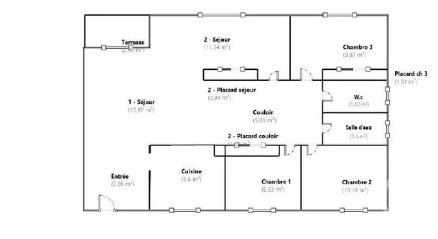 Appartement F5 à vendre - 5 pièces - 77.78 m2 - CANNES - 06 - PROVENCE-ALPES-COTE-D-AZUR - Century 21 Immobilier Service