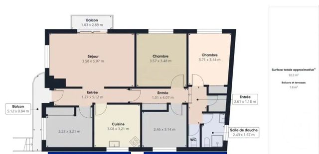 Appartement F5 à vendre - 5 pièces - 92.2 m2 - CANNES - 06 - PROVENCE-ALPES-COTE-D-AZUR - Century 21 Immobilier Service